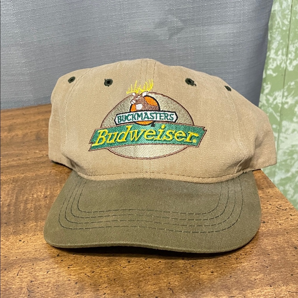 Vintage Budweiser Buckmasters Khaki and Olive Hat